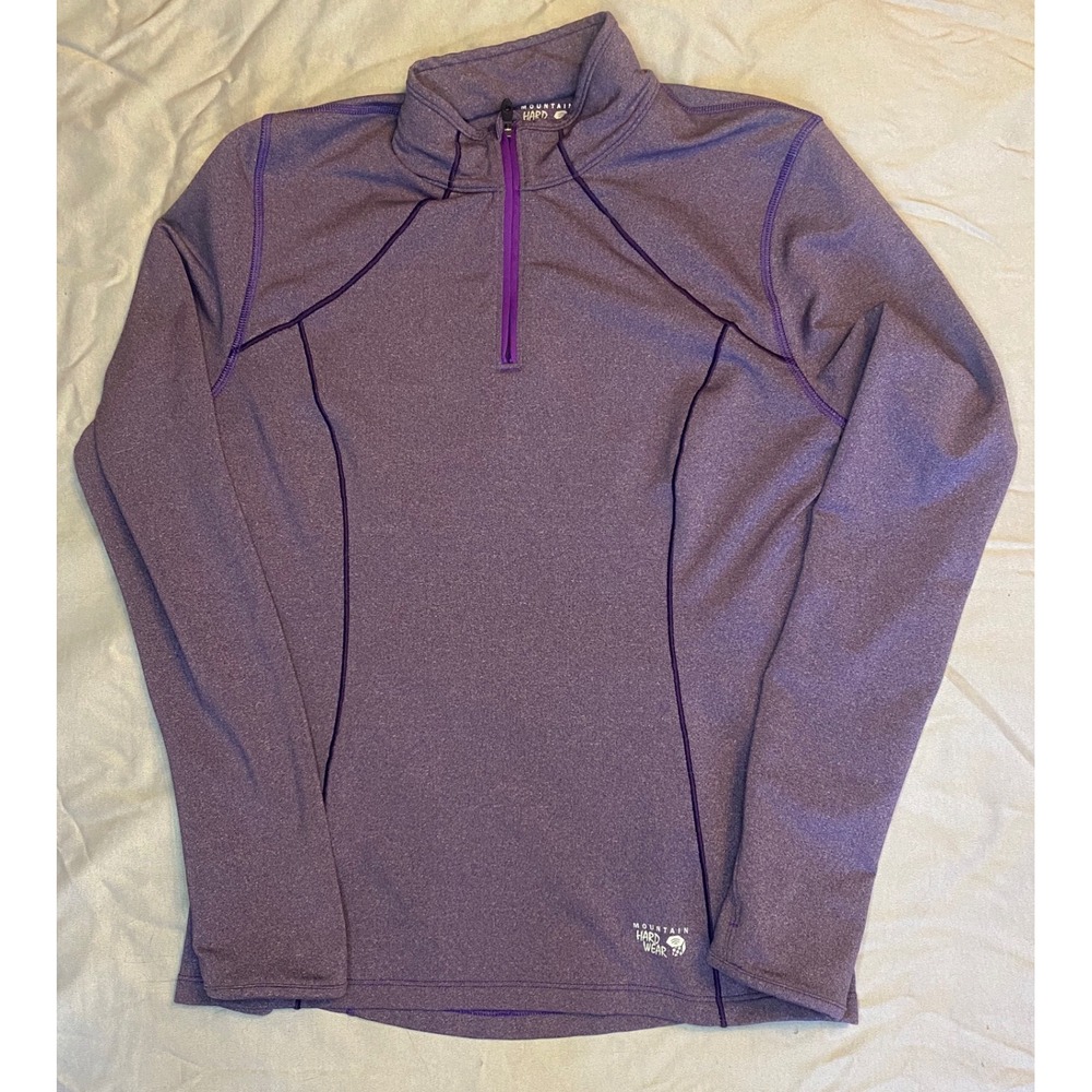 Mountain Hardwear Pullover Women Medium Purple Excellent Quarter Zip Thumbhole